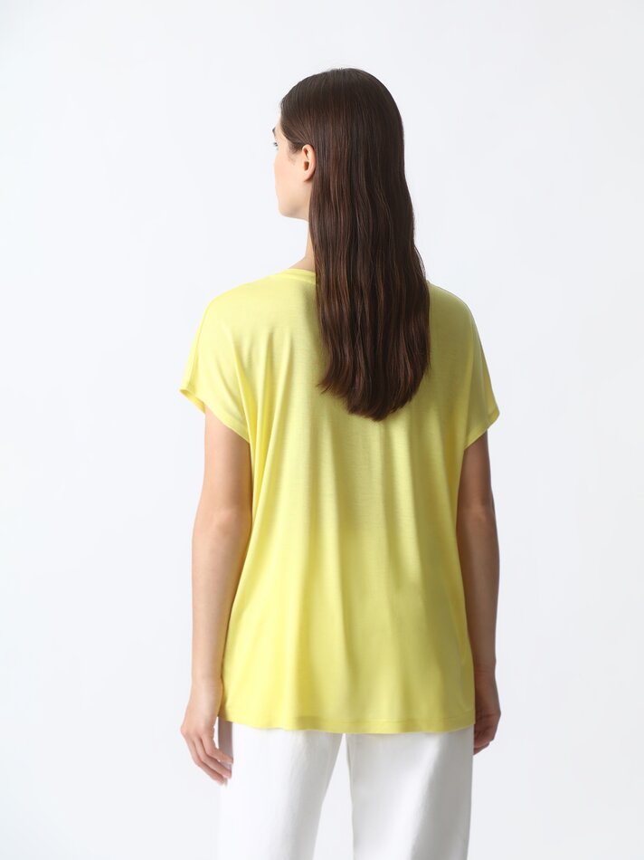 Camiseta fluida de manga curta - Limão