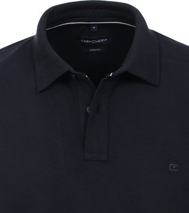 Casa Moda Longsleeve Polo Navy Blauw 423964300-105 kopen