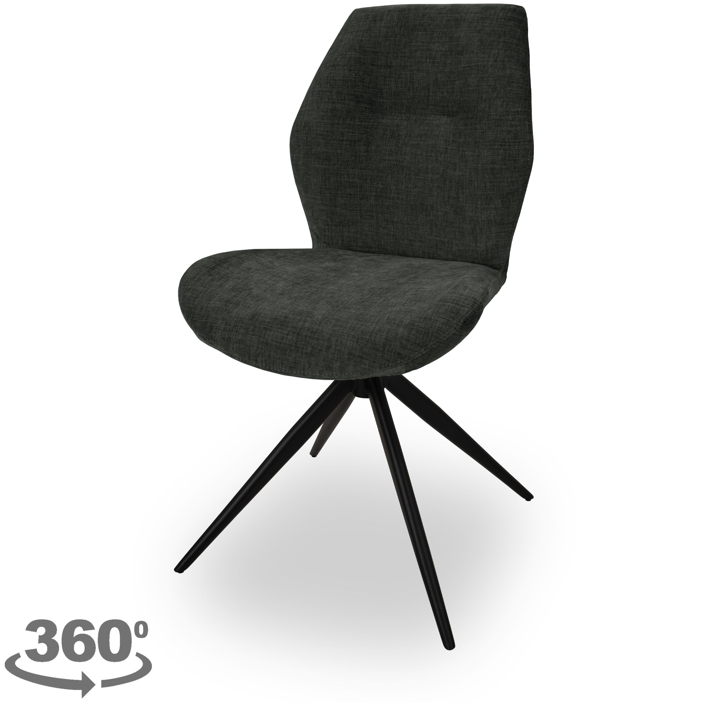 Eetstoel Miami Black Sieb B49 x D63.5 x H91.5 cm