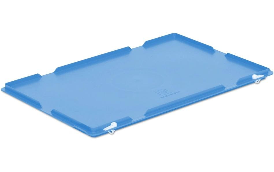 Scharnierdeckel RAKO für Stapelbox 600 x 400 mmMit Schnappverschlüssen, 1 Stück, lichtblau