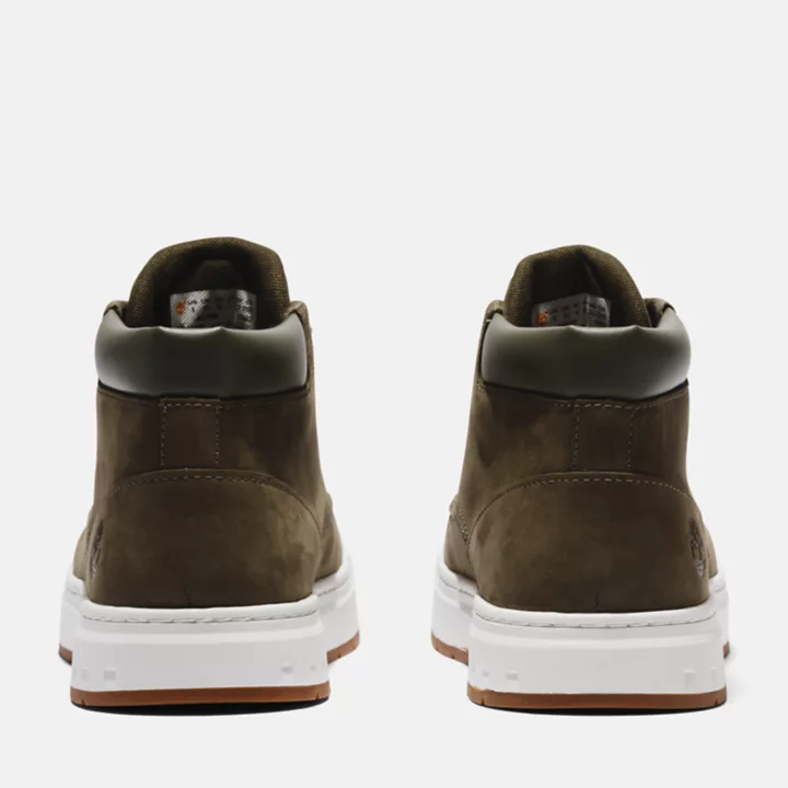 Bota Chukka de couro Maple Grove para homem na cor verde escuro.