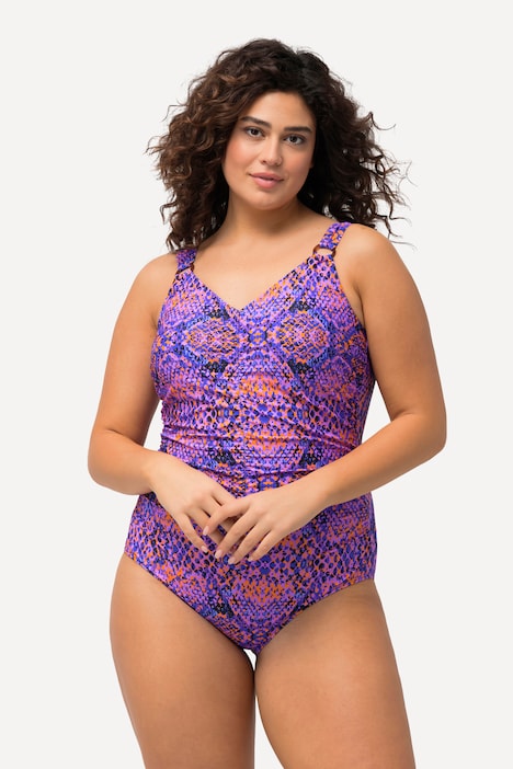 Badeanzug, Raffung, Softcups, Zierringe
