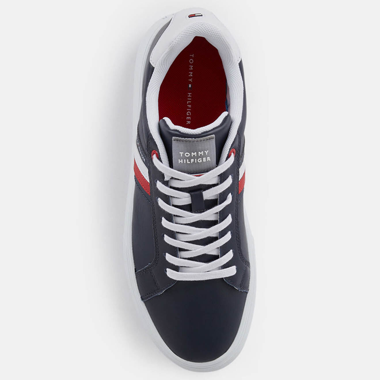 Tommy Hilfiger Baskets en Cuir Essential Cupsole bleu marine