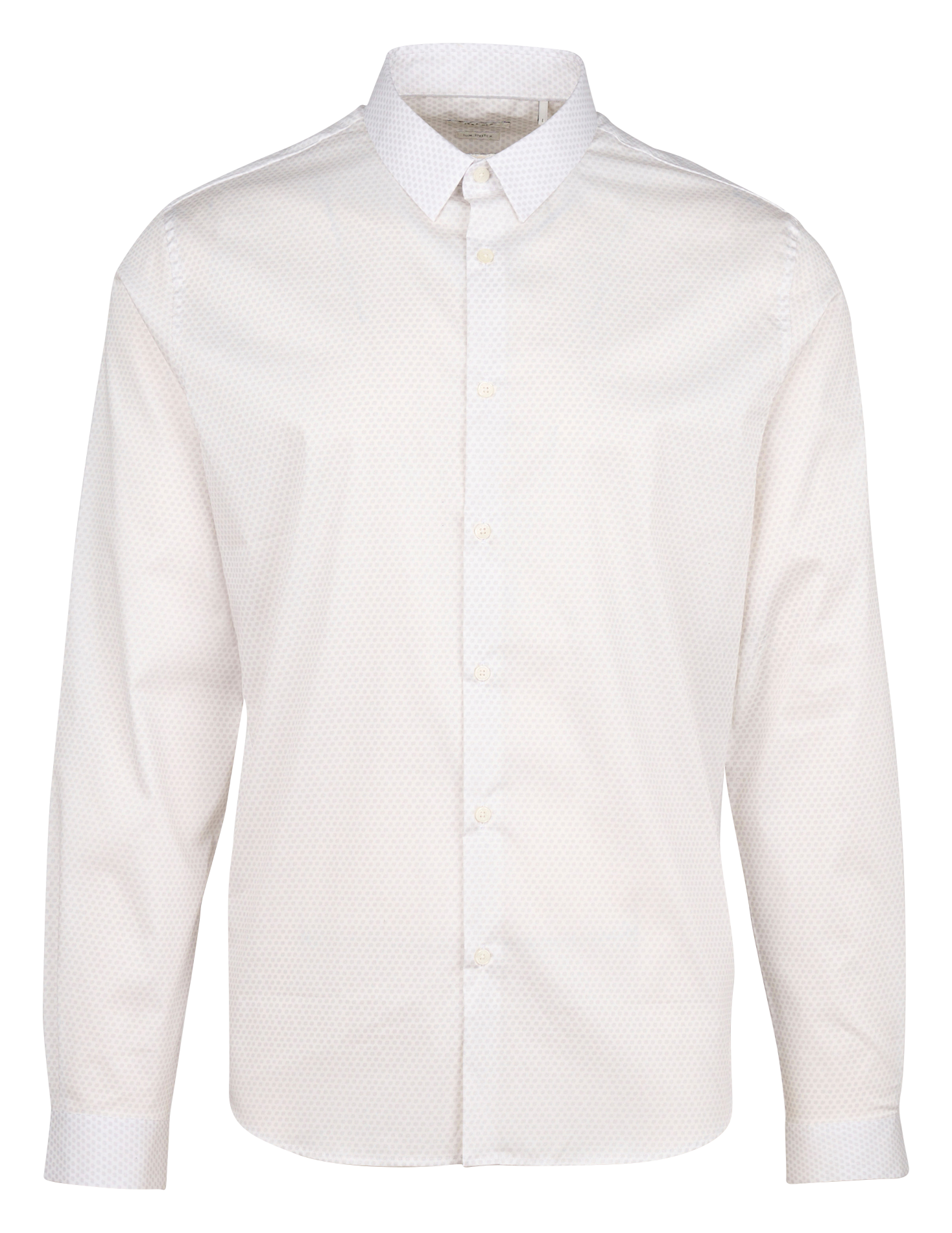 Chemise slim-fit en coton stretch| Gris