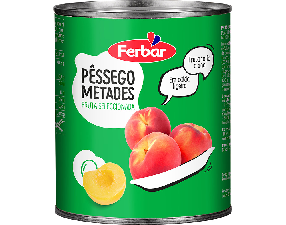 PÊSSEGO FERBAR METADES 810 A 860G
