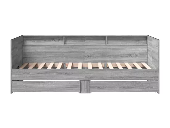 Lit de jour avec tiroirs sans matelas sonoma gris 90x190 cm