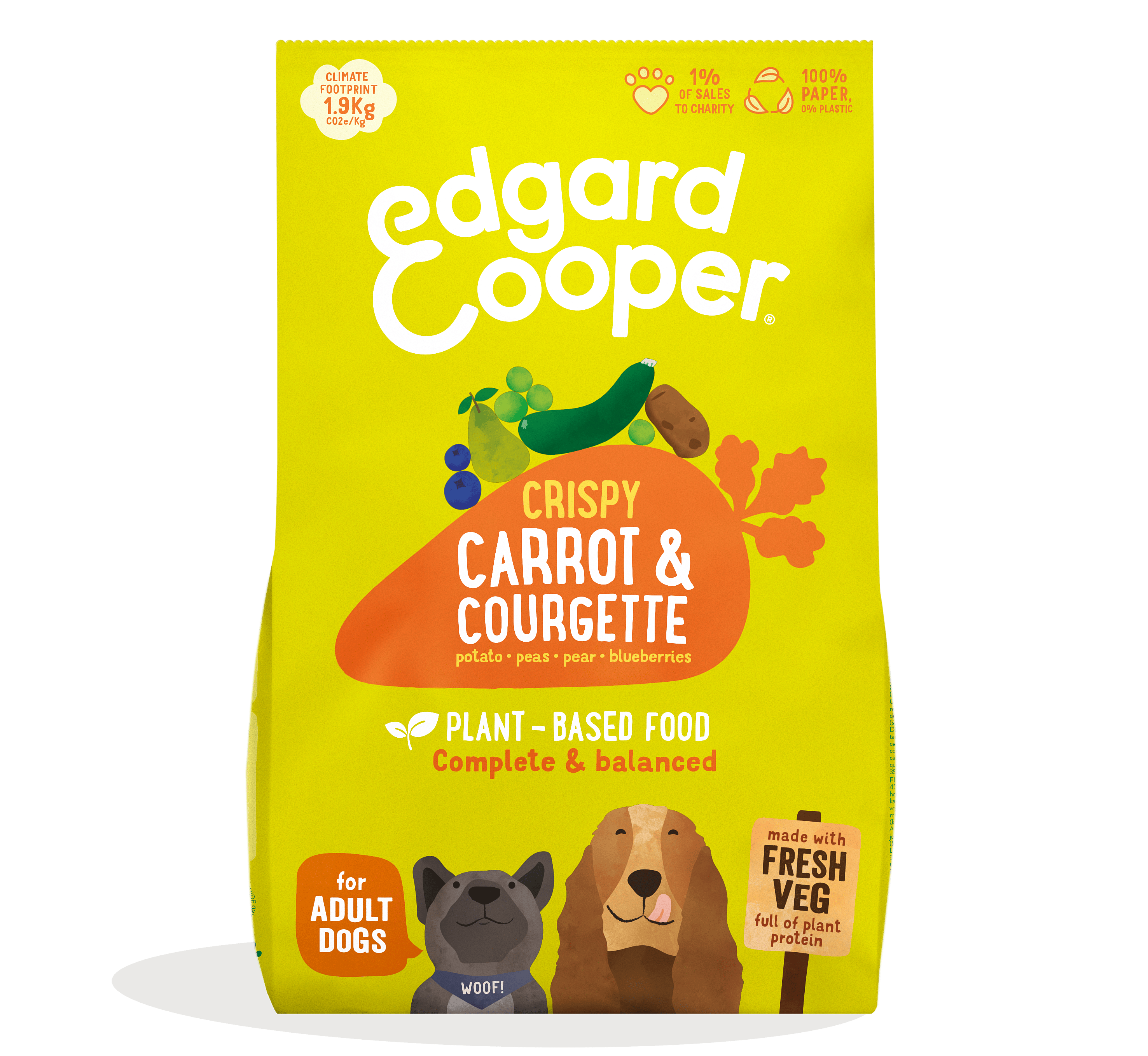 Edgard & Cooper Plantaardige Brokken met Wortel & Courgette voor Volwassen Honden | 7 kg | 11826.2