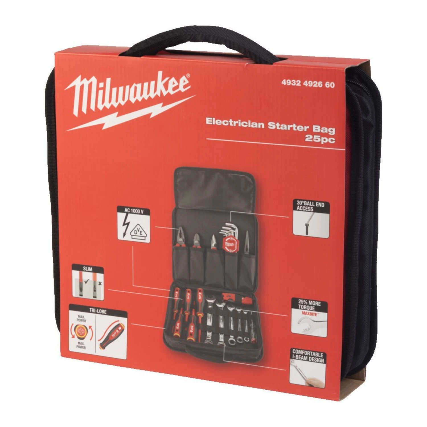 Milwaukee 4932492660 25-delige Handgereedschapsset in Draagtas