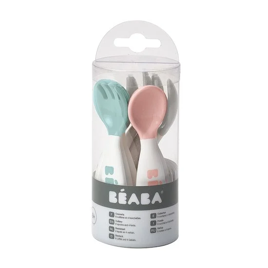 Lot de 10 couverts ergonomiques   Vert/Rose/Gris        de               Béaba