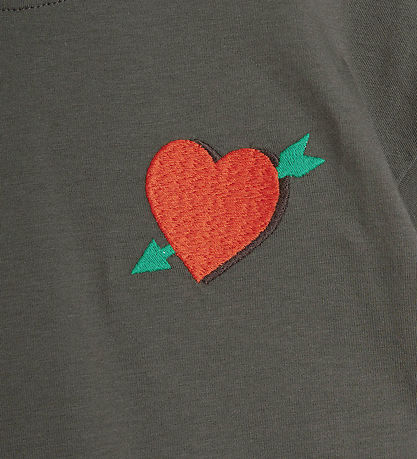 Mini Rodini T-Shirt - Arrowed Heart - M Wüstengrün