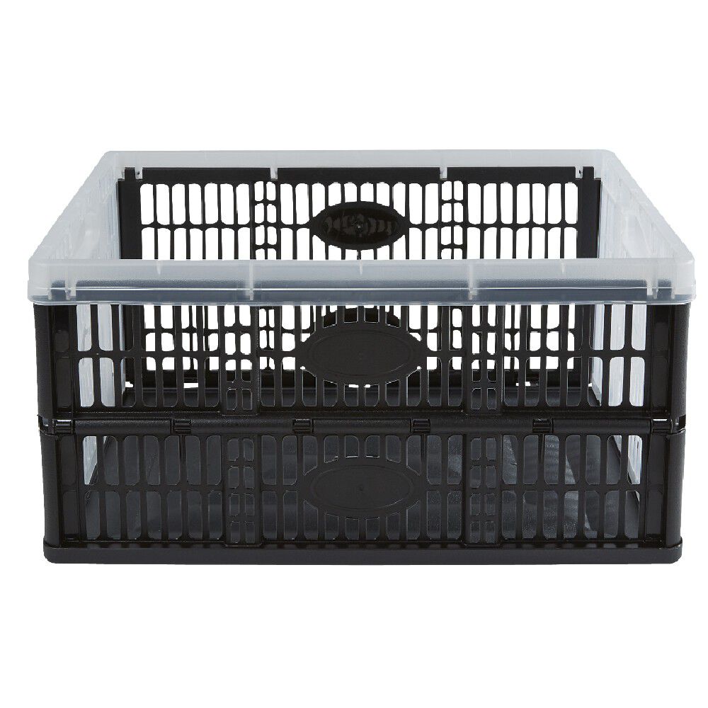 Casier pliant noir et blanc transparent 32 L