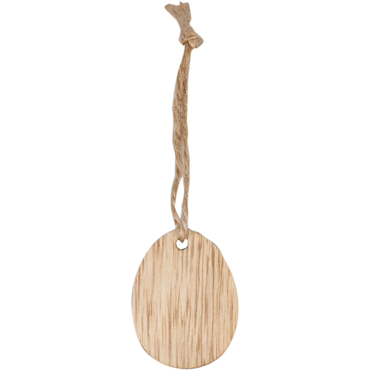 Hanger, hout, met koord, 4.5x3.5cm, Paasei, naturel