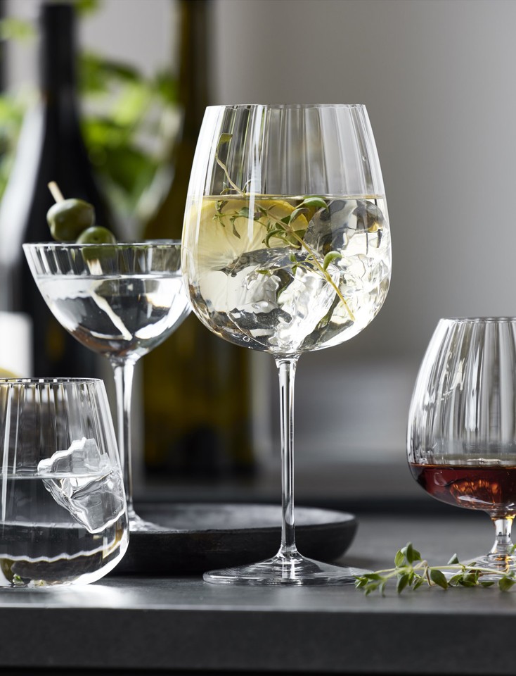 Luigi Bormioli - Optica Gin&Tonic Burgundy Glas 75 cl 4 stk
