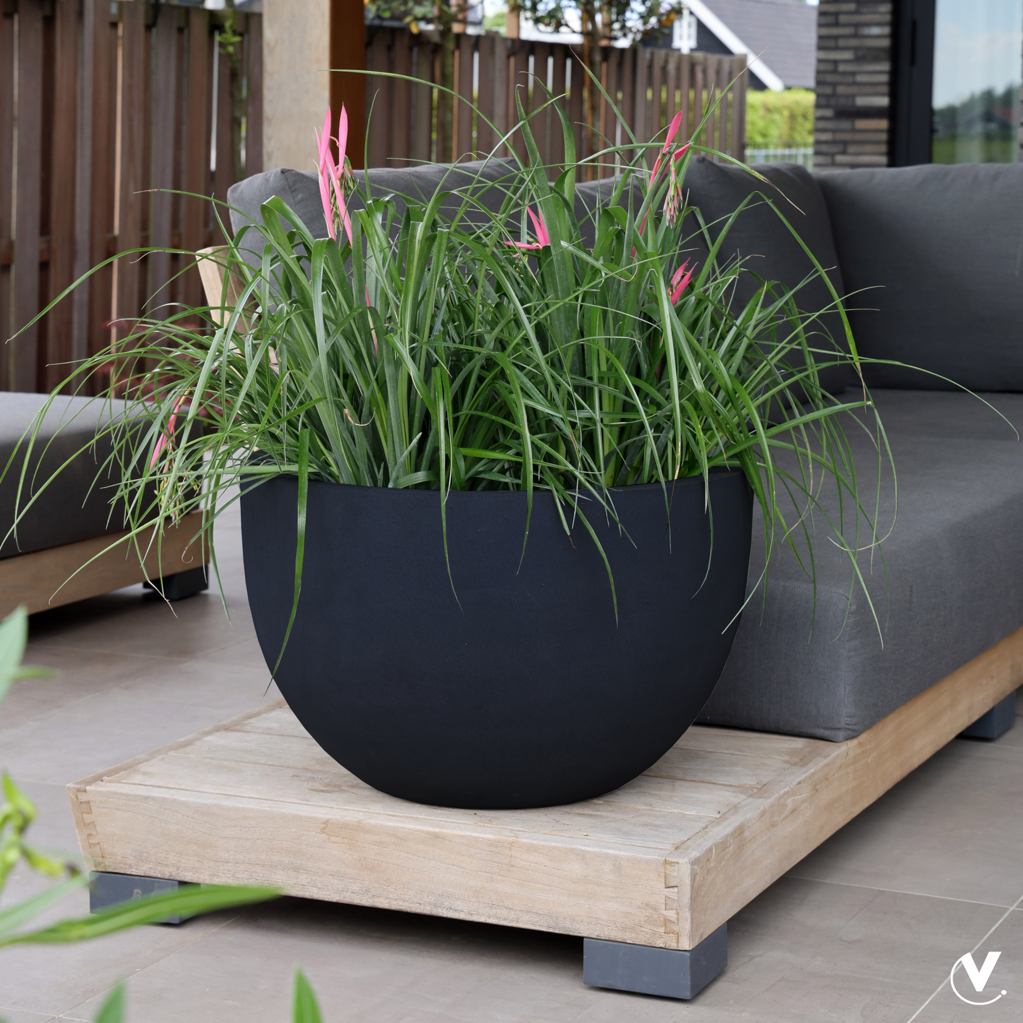 Plantenpot Louisiana black Ø60 x H38 cm