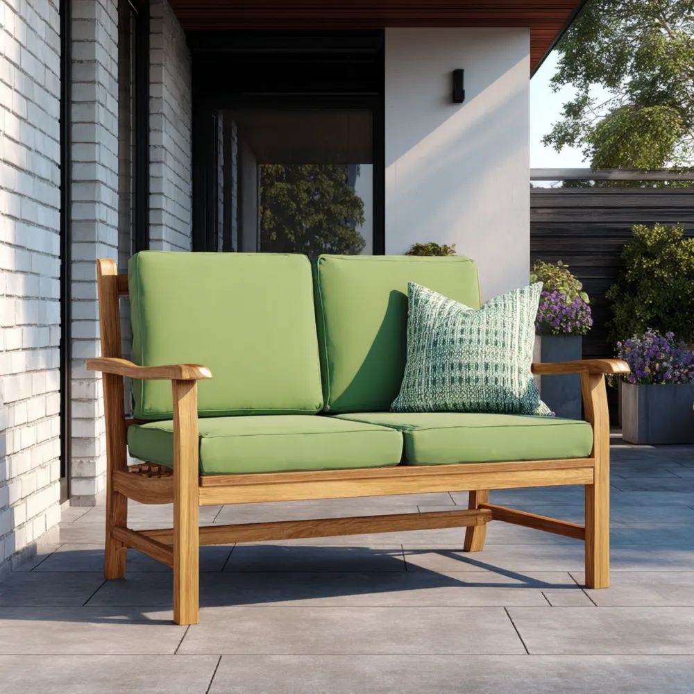 2-Sitzer-Gartensofa Holz 120x80x75 cm – Grün