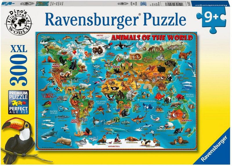 Puzzel Dieren Over De Wereld (300 Stukjes)