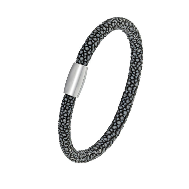 Bracelet Galuchat noir