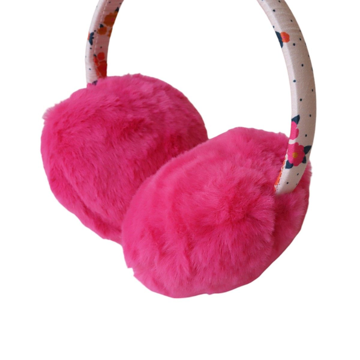 Cache oreilles enfant fleuri rose - La vie en rose Roodoudou