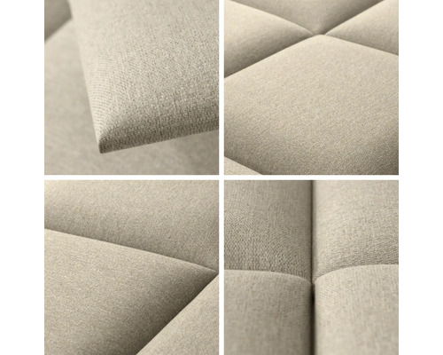 Wandkussen Effen Crème-beige Geweven look 30 x 30 cm