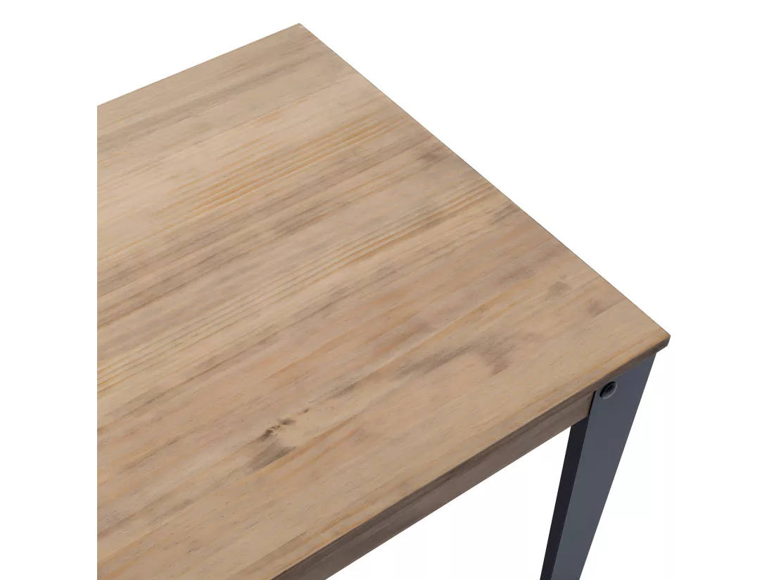 Table Mange debout Lunds 80X140x110cm Noir-Vieilli. Box Furniture