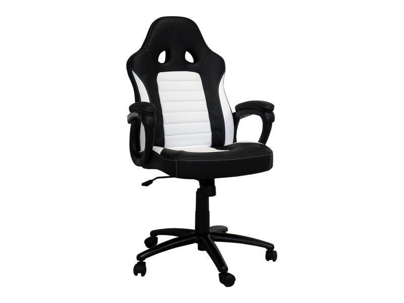 Racing Chairs Gaming-Stuhl CL-RC-BW Weiss/Schwarz Besonders bequemer Computersessel