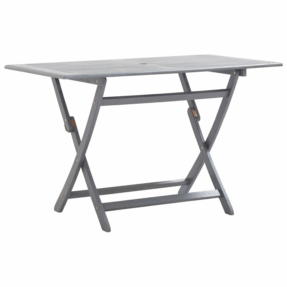 Mobilier à dîner de jardin 5 pièces bois d'acacia massif gris