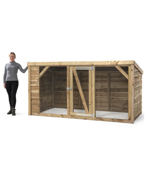 Voldux Dierenren Britt - Dierenverblijf - 260x130x132 cm Bruin