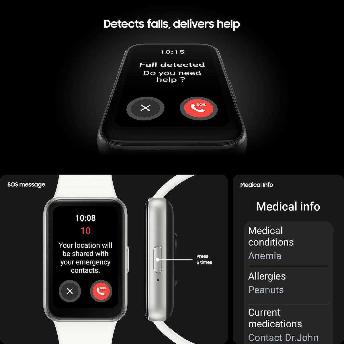 Samsung Galaxy Fit3 aktivitetsmåler (sølv)