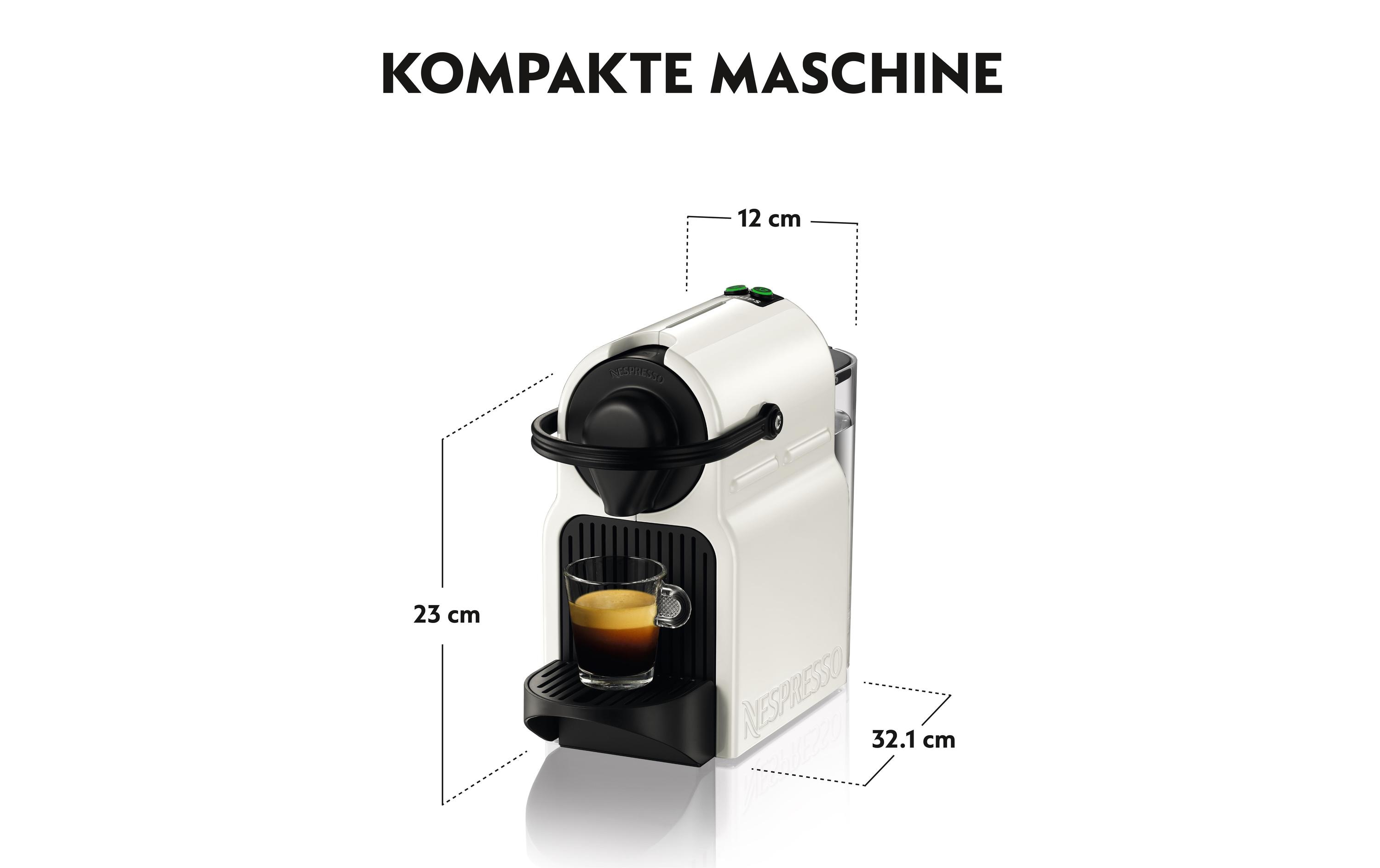Kaffeemaschine Nespresso Inissia XN1001 WeissKapselmaschine