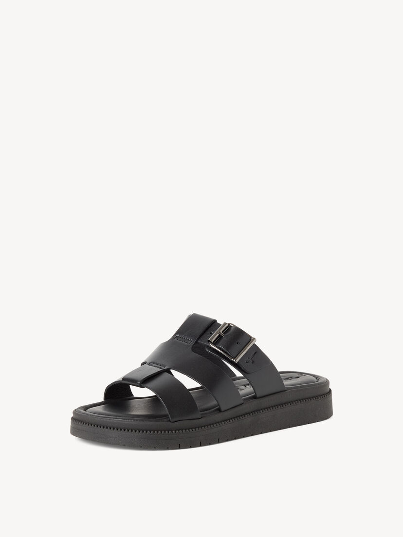 Leren Slipper - zwart