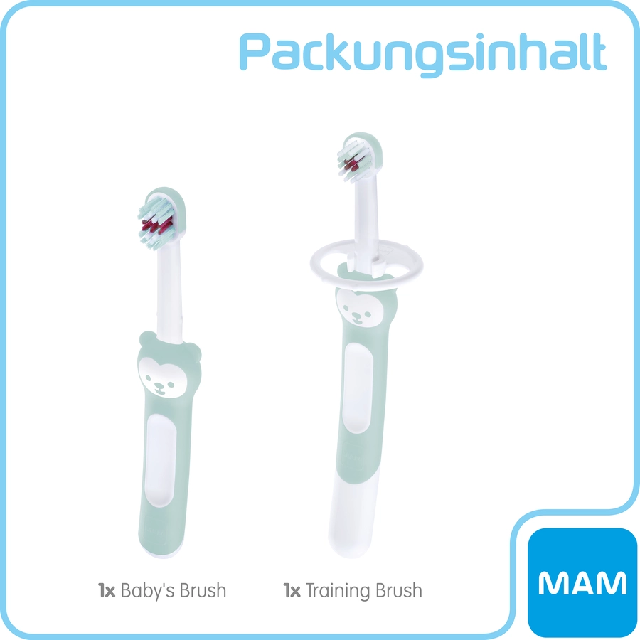 MAM Zahnbürstenset Learn to Brush Set 5+ Monate, türkis