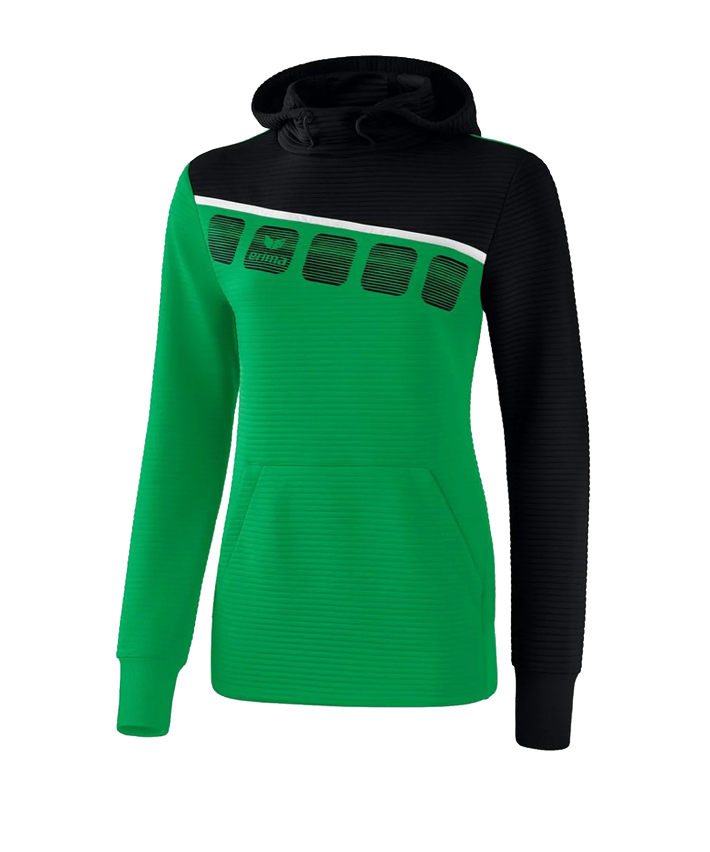 Erima 5-C Kapuzensweat Damen Grün Schwarz