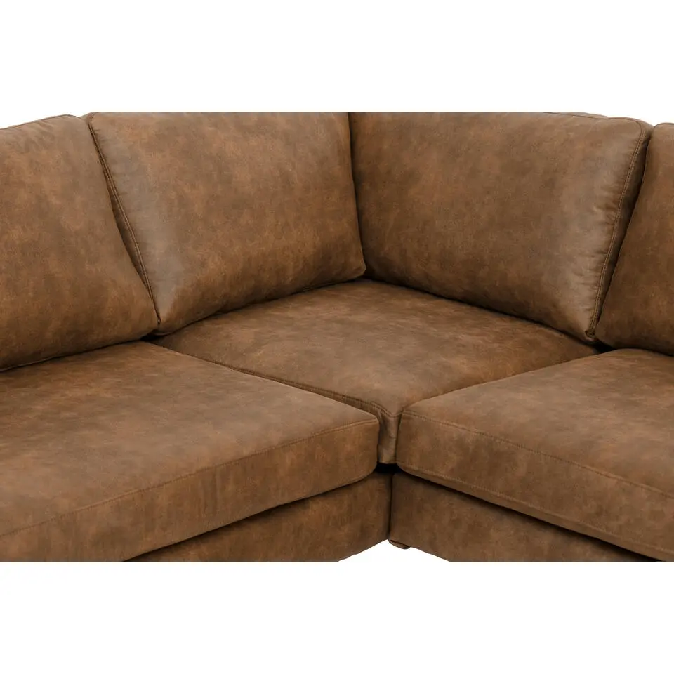 Hoekbank Collin links - cognac