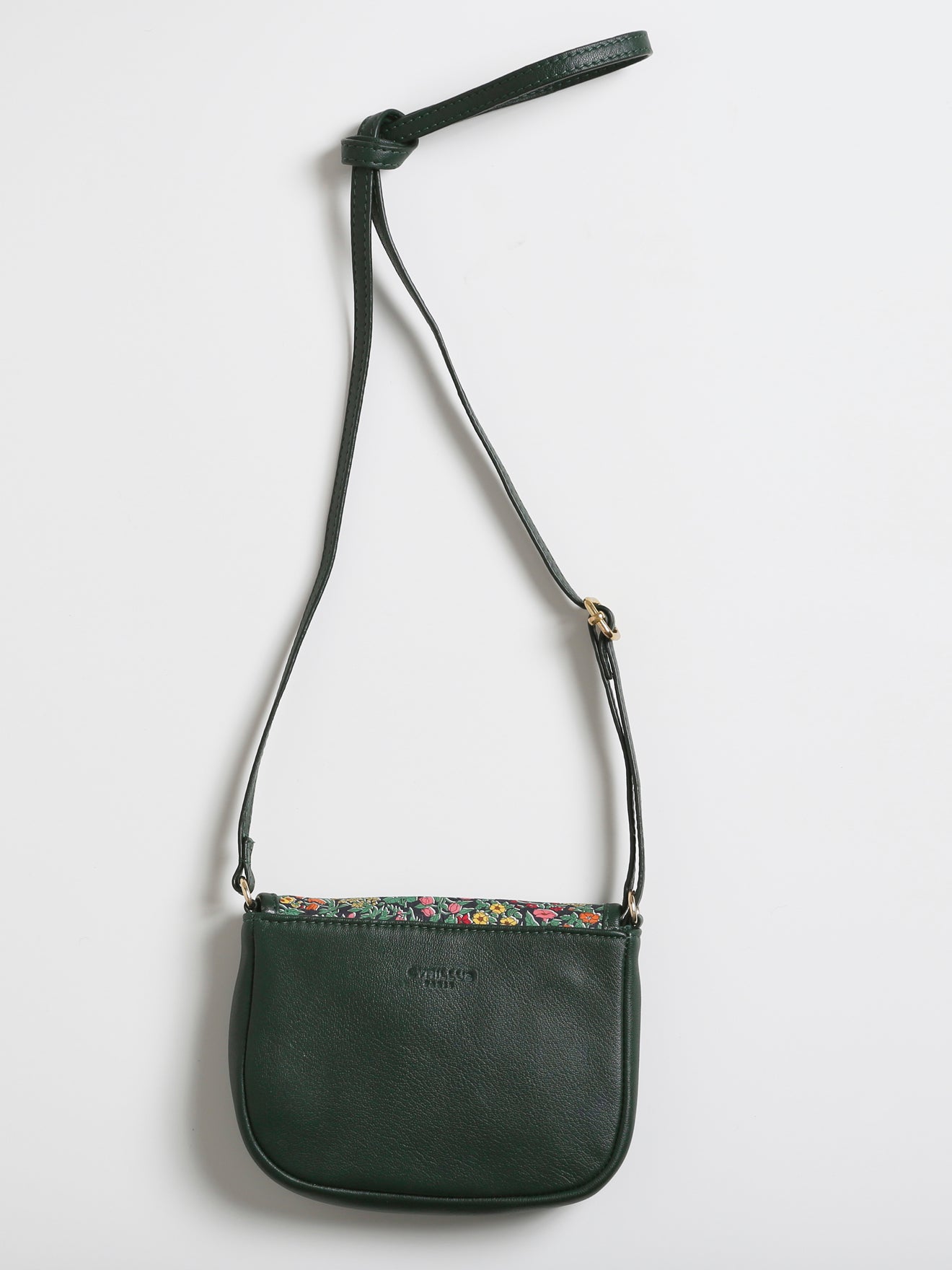 Besace Fille cuir et tissu Liberty