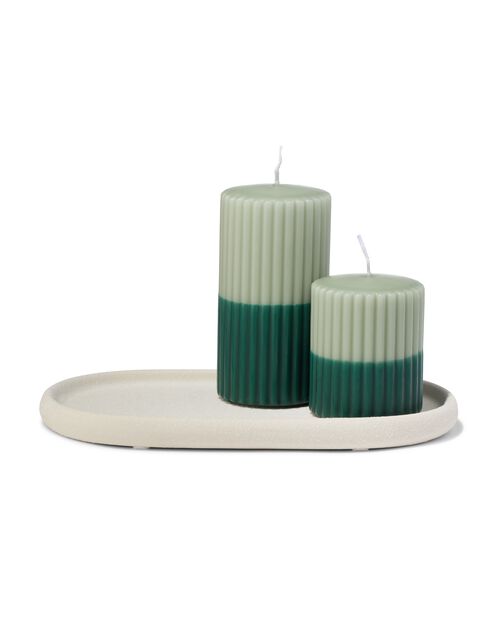 bougeoir ovale blanc