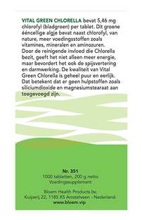 Bloem Vital Green Chlorella Tabletten 600TB