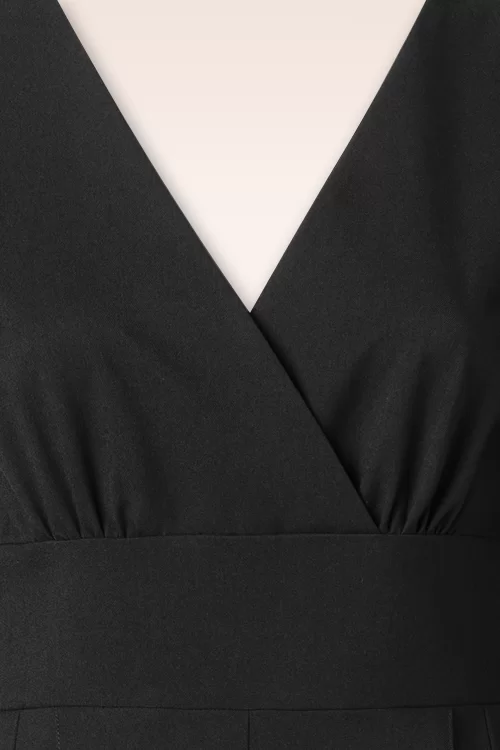 Glamour Bunny Business Babe Sharon jumpsuit in zwart