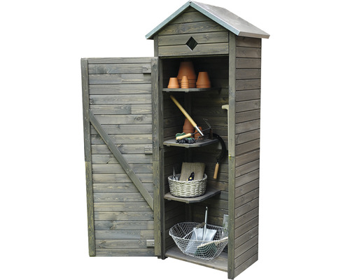 Tuinkast promadino Babylon 78 x 49,5 x 194,5 cm grijs