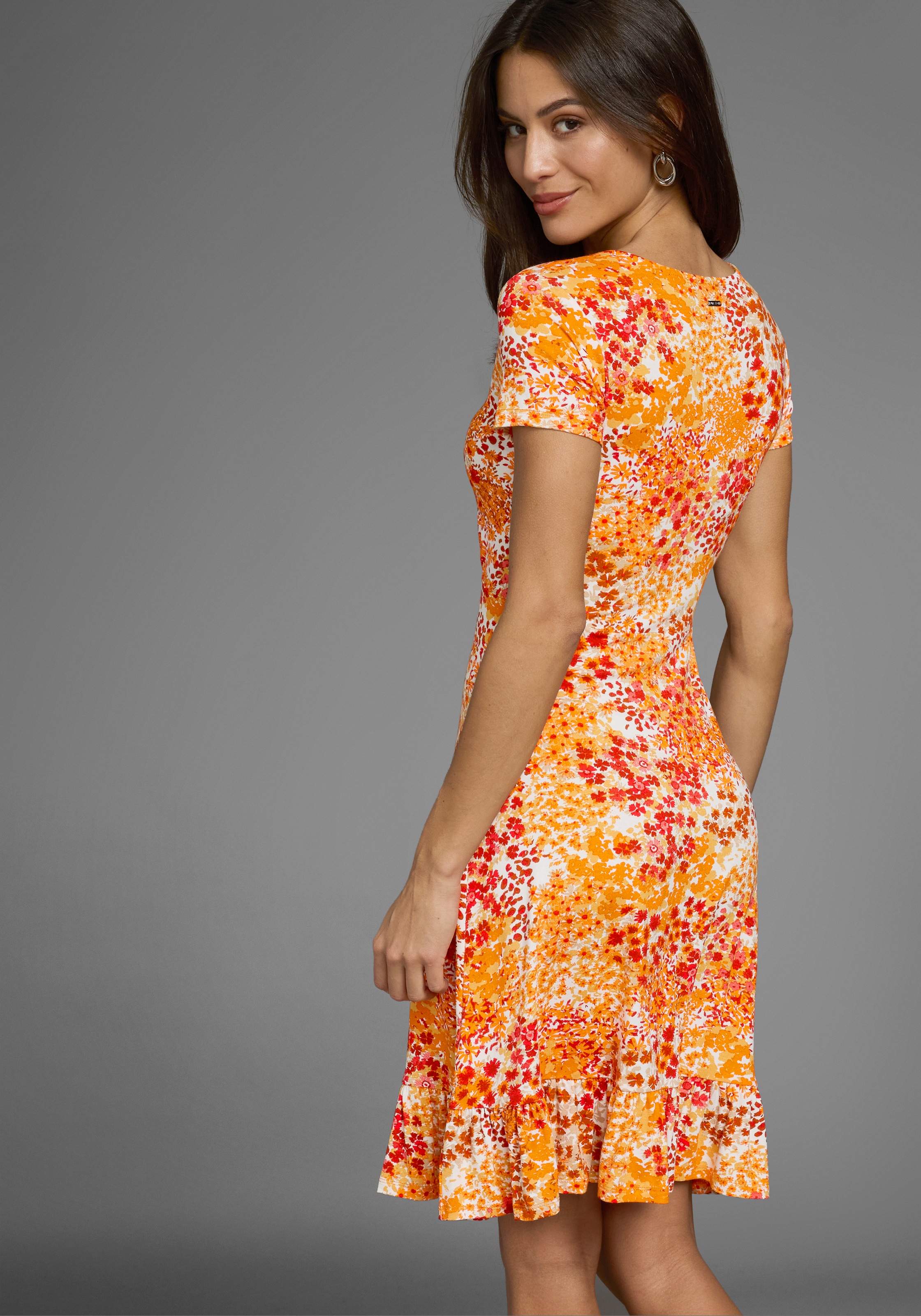 Laura Scott Sommerkleid sportlich-feminines Skaterkleid,  Mini-Länge