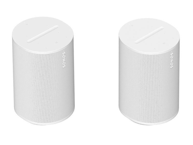 Sonos Smart Speaker Era 100 Stereo Set Weiss Dank Akustik der nächsten Generation und brandneuer Konnektivität in jedem Raum perfekt abgestimmten Stereo-Sound und satten Bass erleben