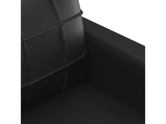 Canapé à 2 places Noir 120 cm Similicuir