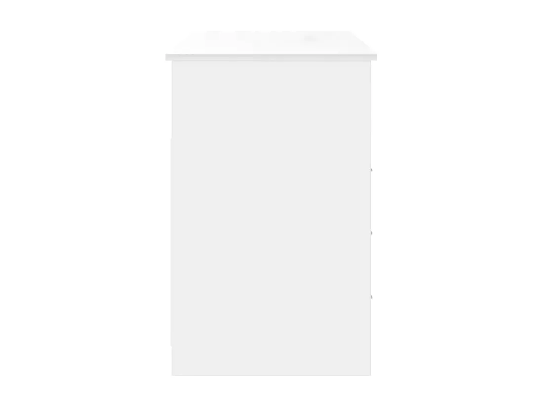 Bureau avec tiroirs Blanc 102x50x76 cm Bois d'ingénierie
