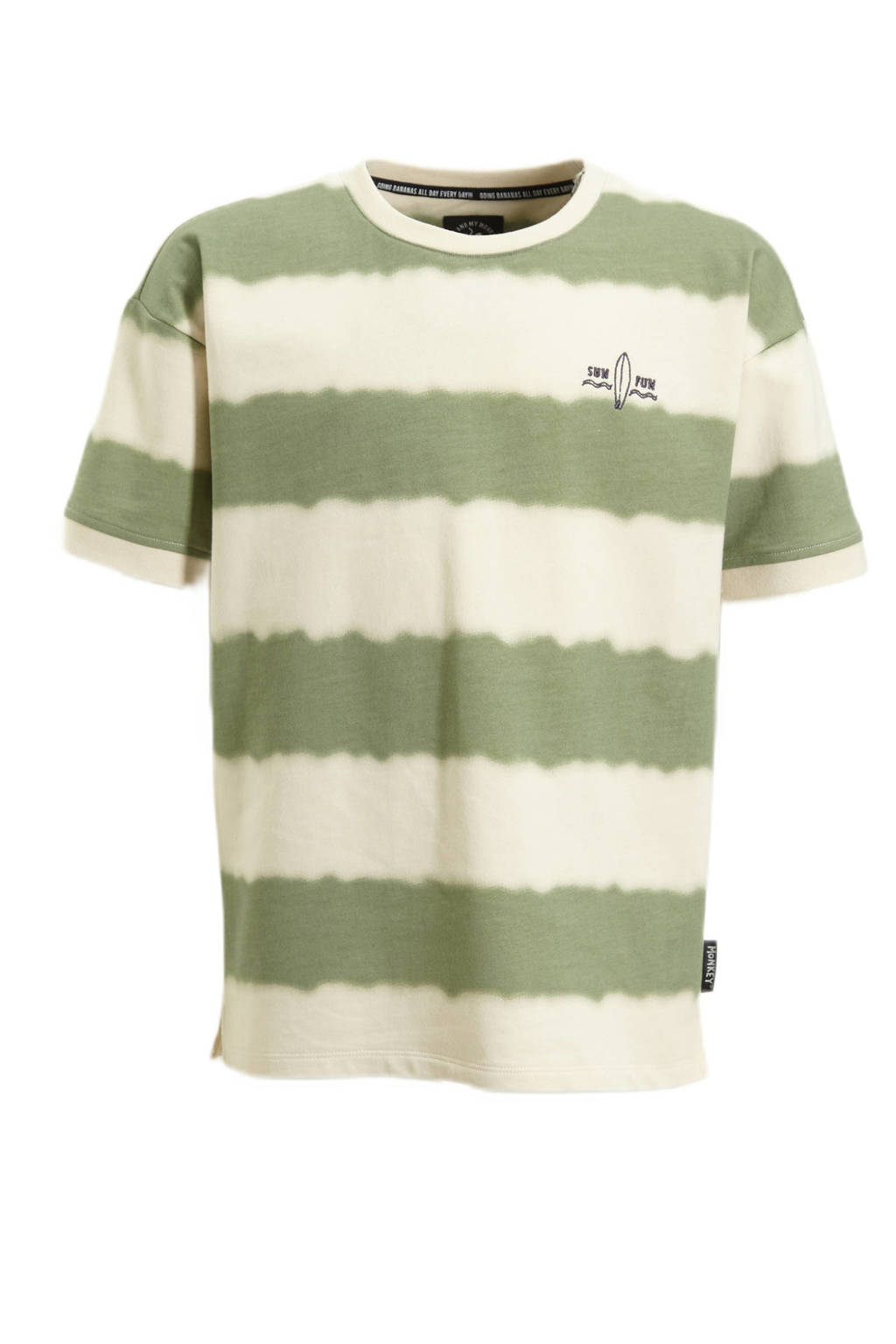 Me & My Monkey tie-dye T-shirt Peker groen