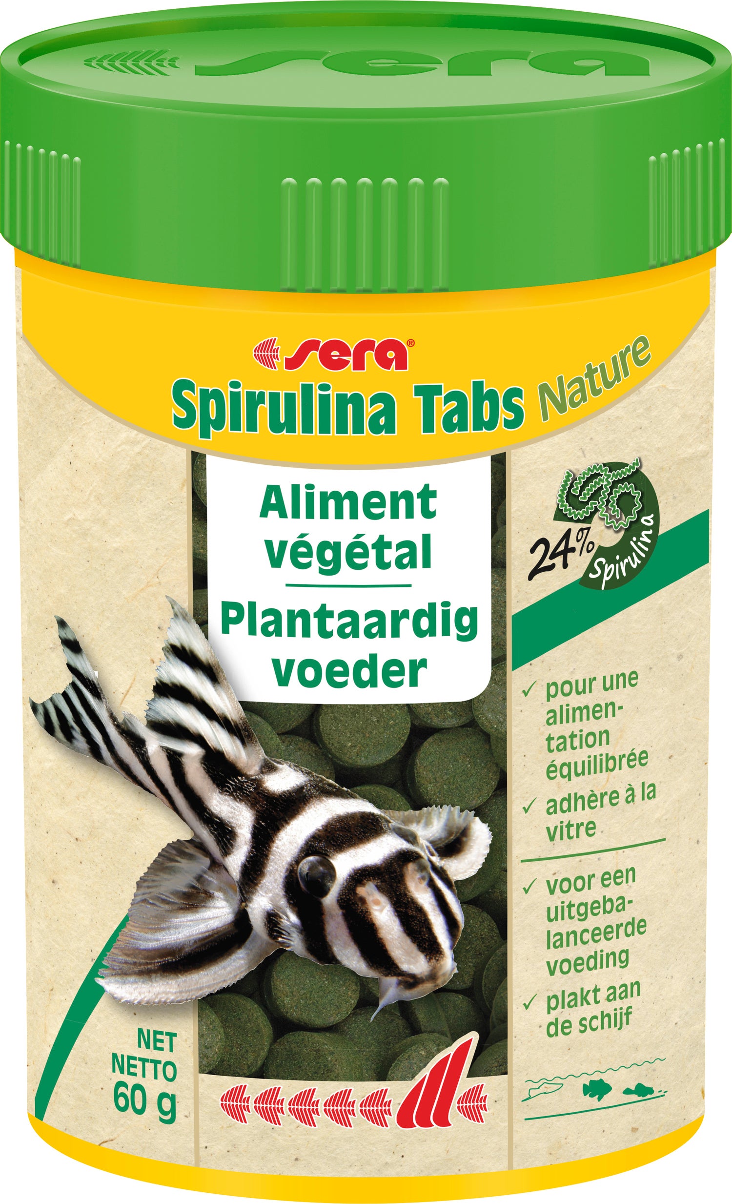 Sera visvoer Spirulina Tabs Nature 100 ml