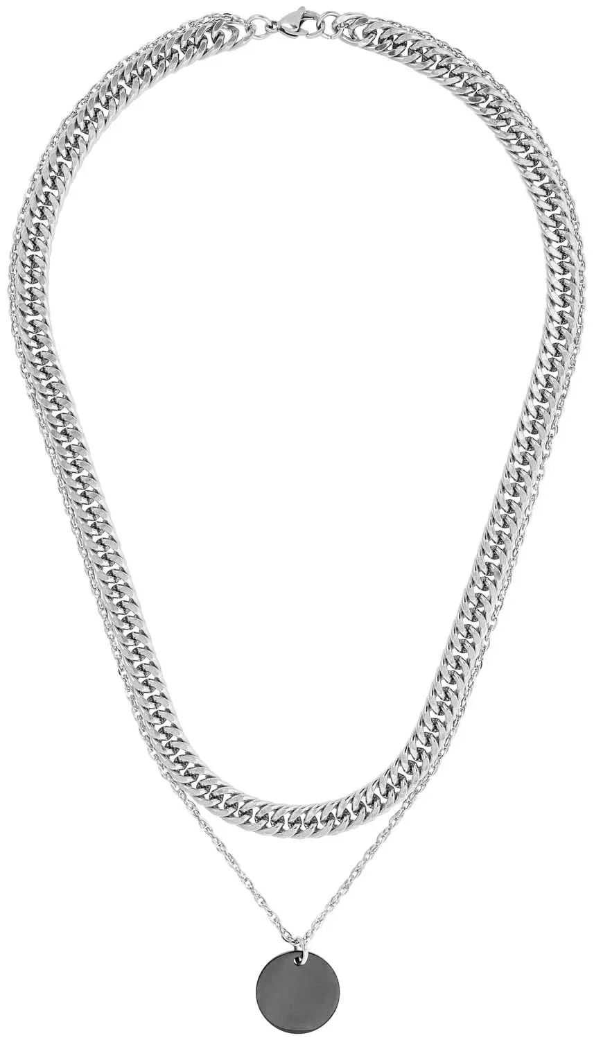 Herren Layering Kette - Black Circle