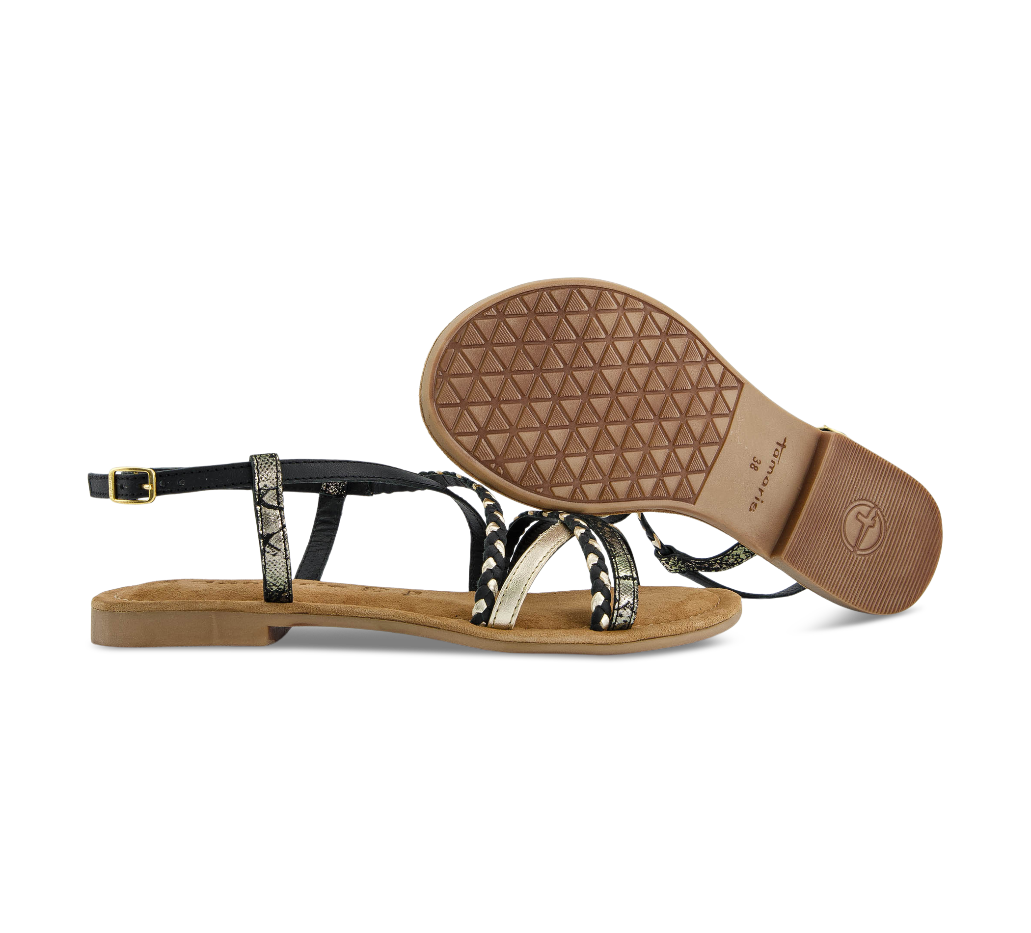 Tamaris Riemchensandalen schwarz