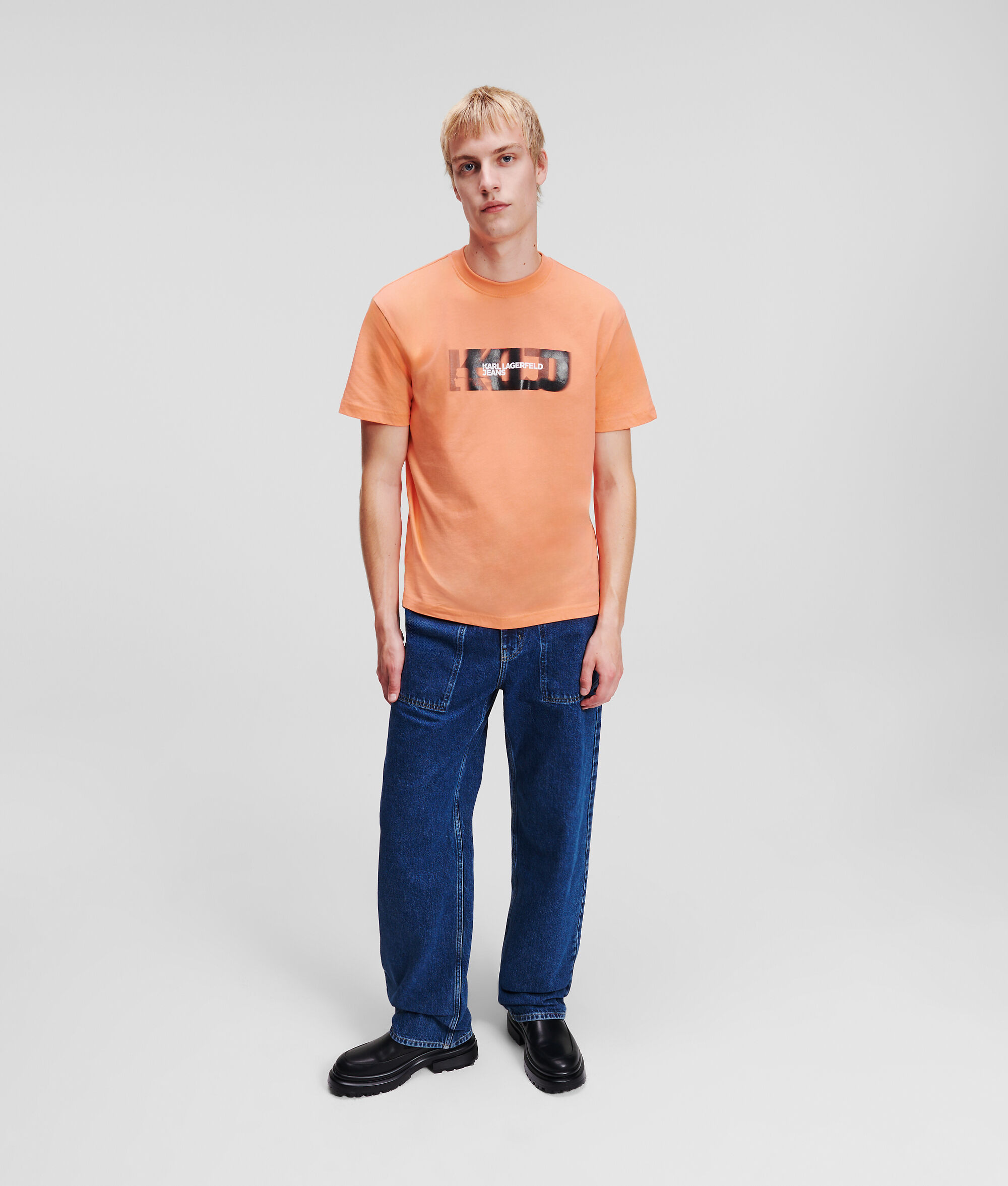 T-SHIRT AVEC LOGO KLJ FLOUTÉ