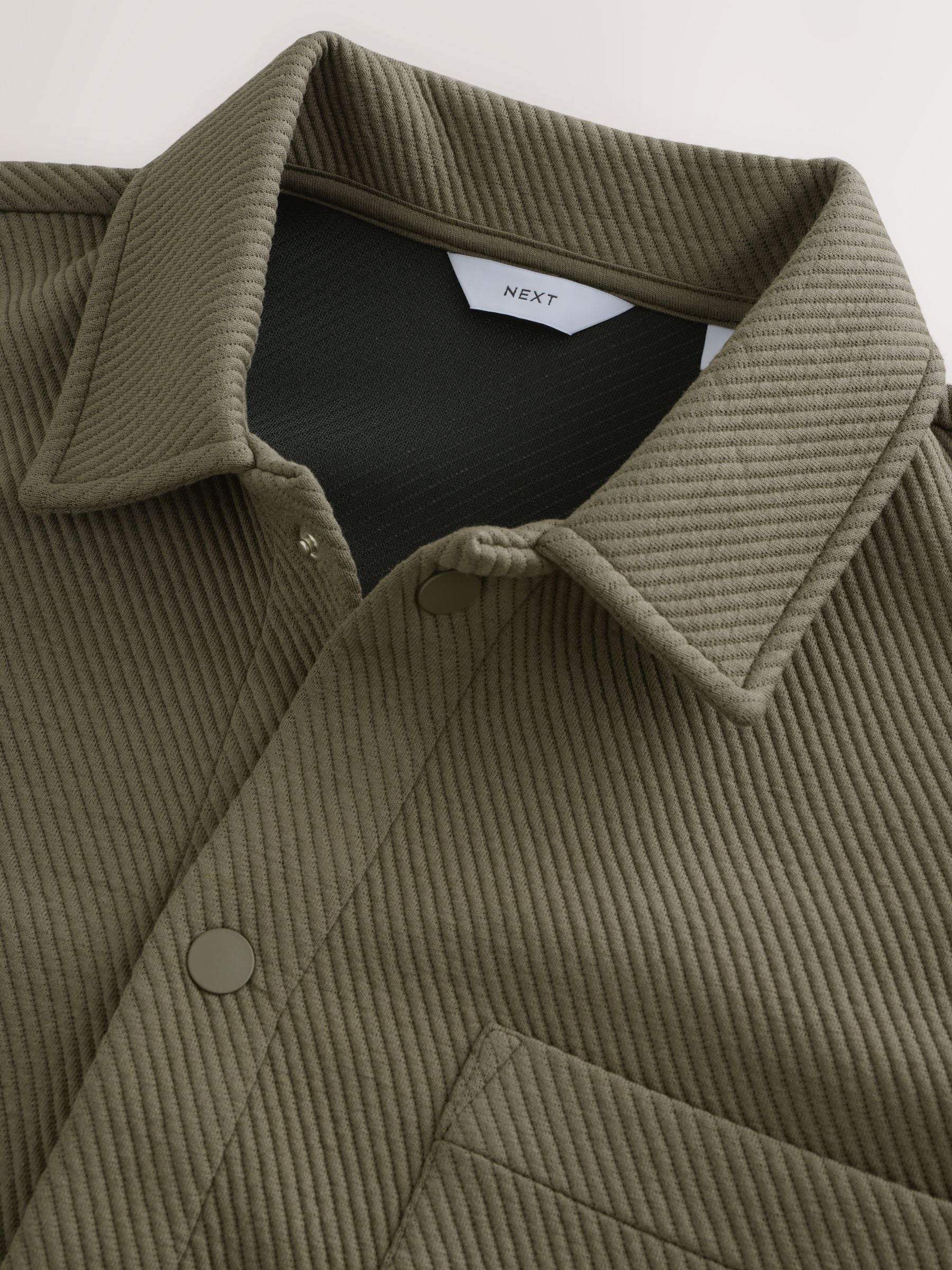 Naturel bruin - Diagonaal structuur Jersey Overshirt