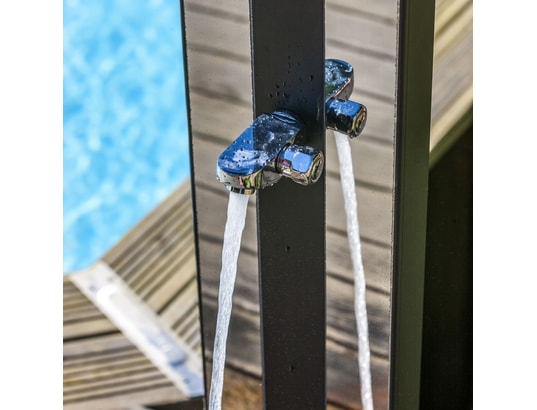GRE POOLS - Douche de jardin Douche solaire carrée d'extérieur en aluminium premium avec...
