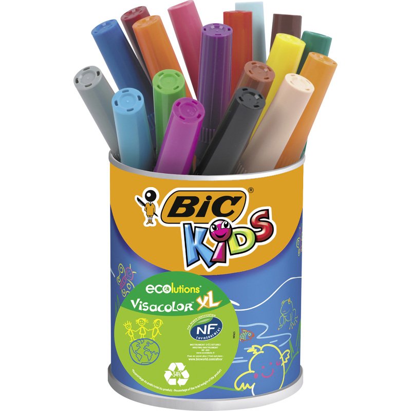 Feutre Bic Kids Eco Visacolor XL - Pot de 18